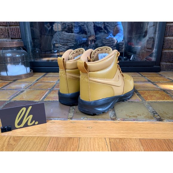 Youth 5y Nike Manoa LTR “Wheat” Leather Boots BQ5372-700 - Picture 6 of 7